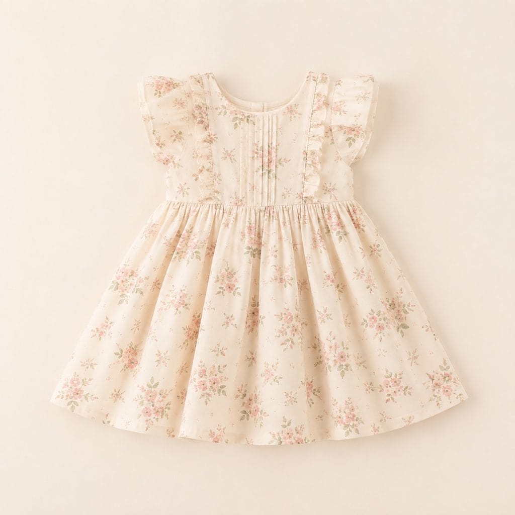 Váy xoè cotton bé gái